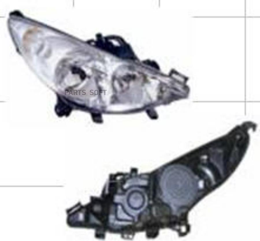 

Фара Передн Прав С Эк Peugeot: 207 06- Depo 550-1141R-Ld-Em