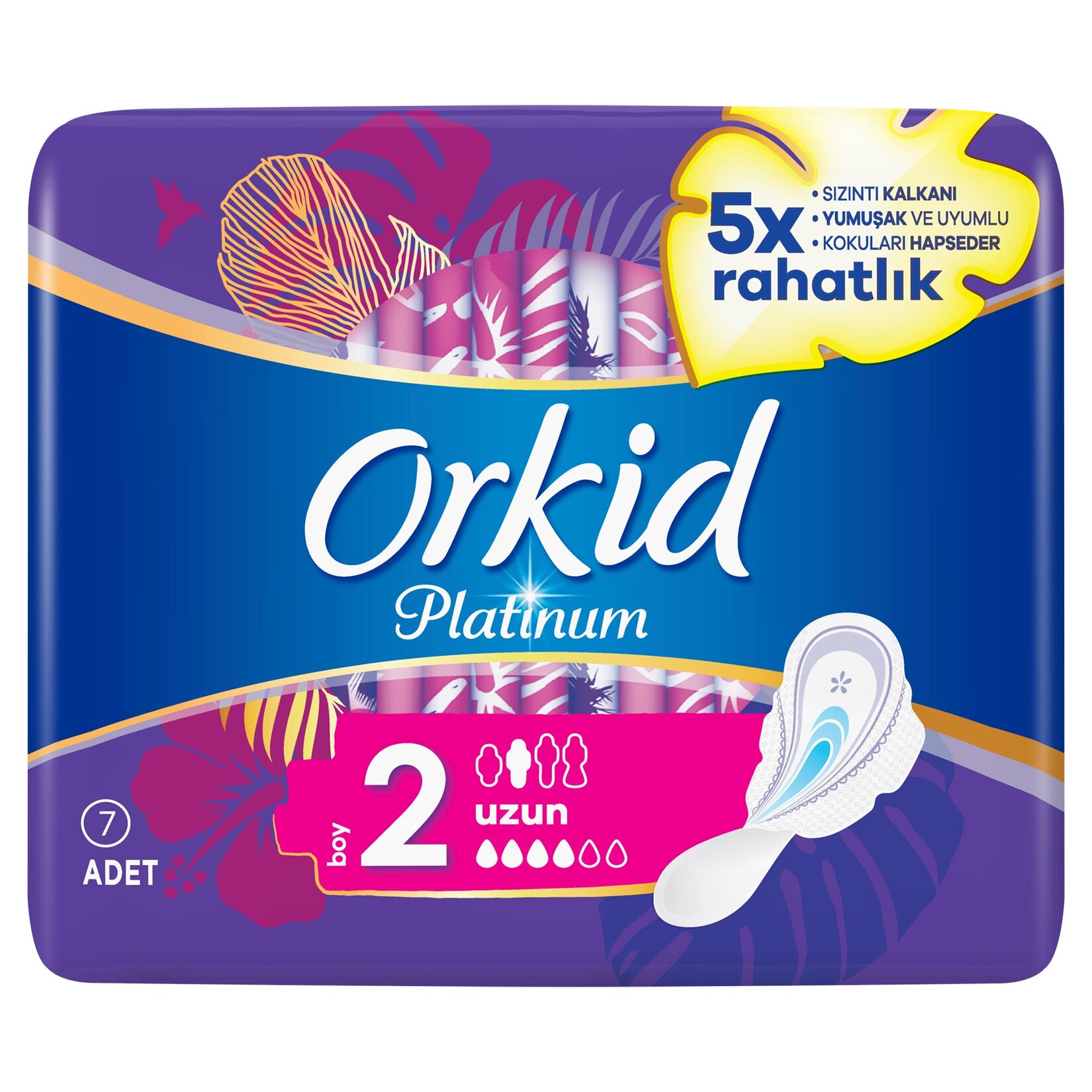 

Гигиенические прокладки Orkid Platinum, 2 размер, 7 шт.