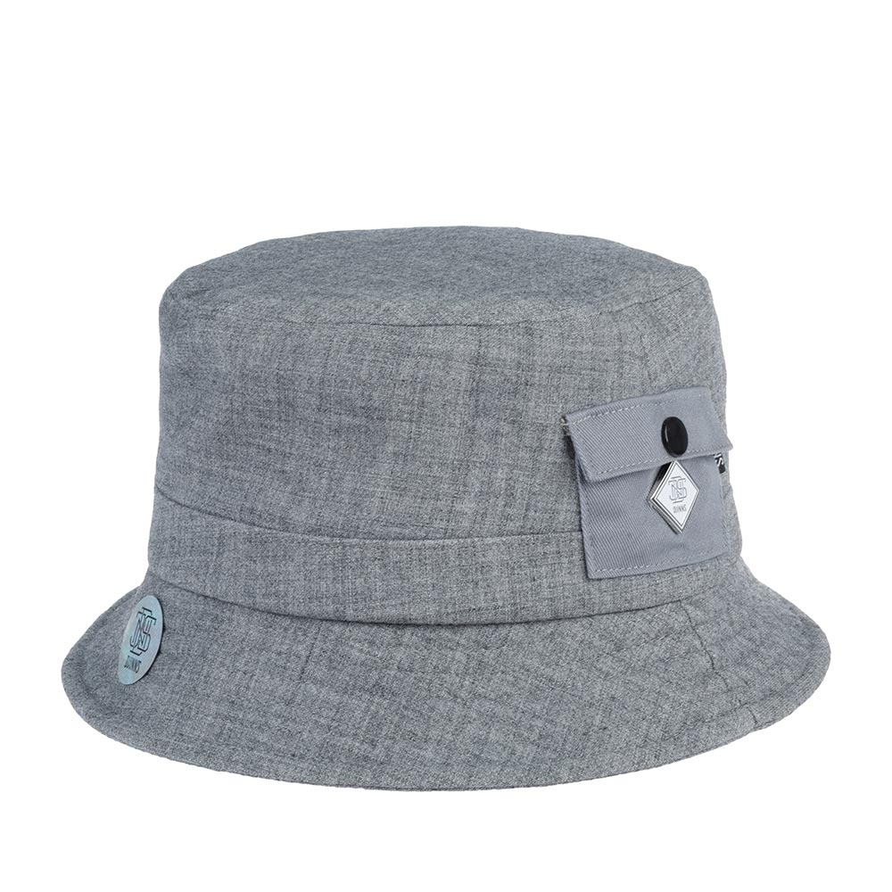 Панама унисекс DJINNS Bucket Hat WoolMelange серая, р. 56