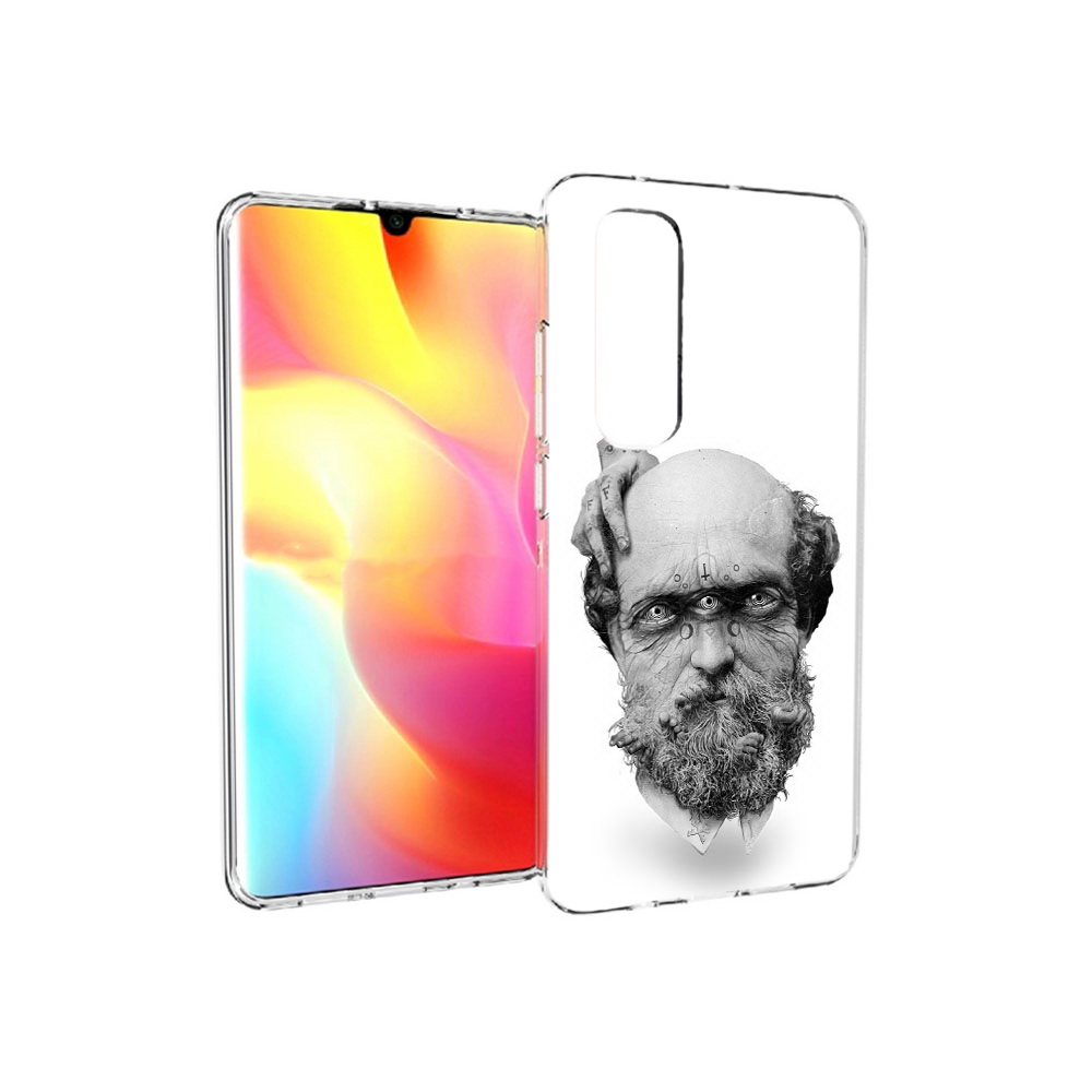 

Чехол MyPads Tocco для Xiaomi Mi Note 10 Lite страшный бородатый мужчина абстракция, Прозрачный, Tocco