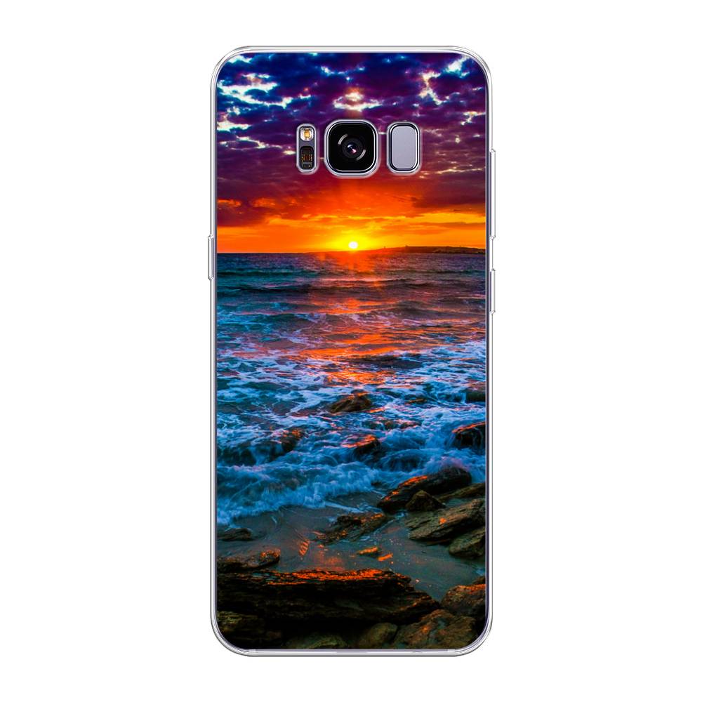 

Чехол на Samsung Galaxy S8 Plus "Закат 1", Оранжевый;синий, 24850-2
