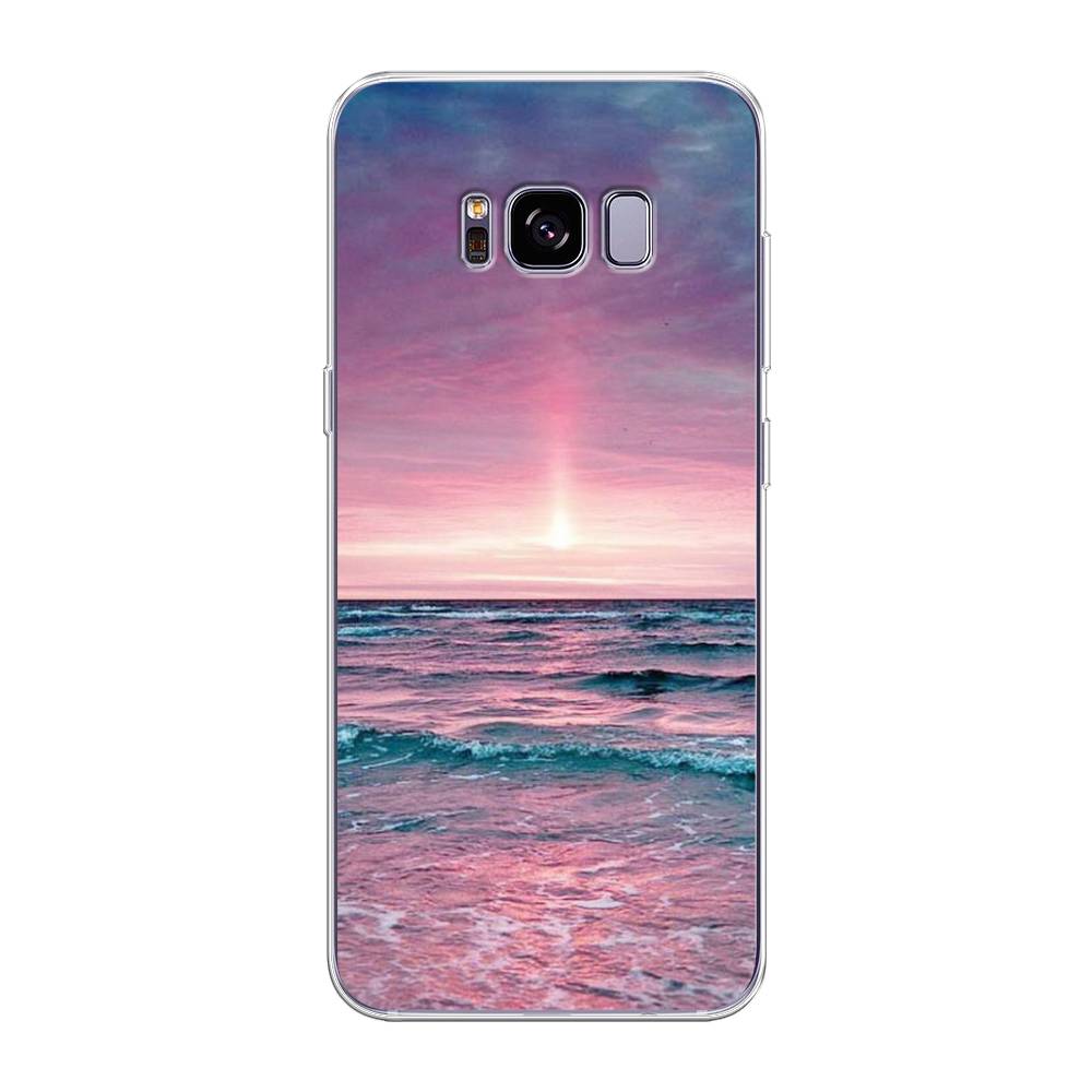 

Чехол на Samsung Galaxy S8 Plus "Восход 3", Розовый;голубой, 24850-2