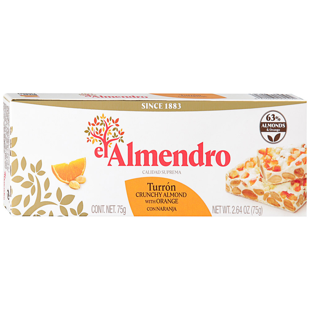 

Туррон El Almendro хрустящий миндальный с апельсином 75 г