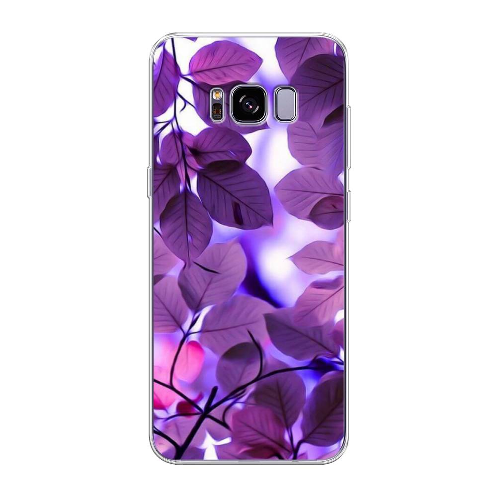 

Чехол на Samsung Galaxy S8 Plus "Сиреневые листики", Фиолетовый;голубой, 24850-2