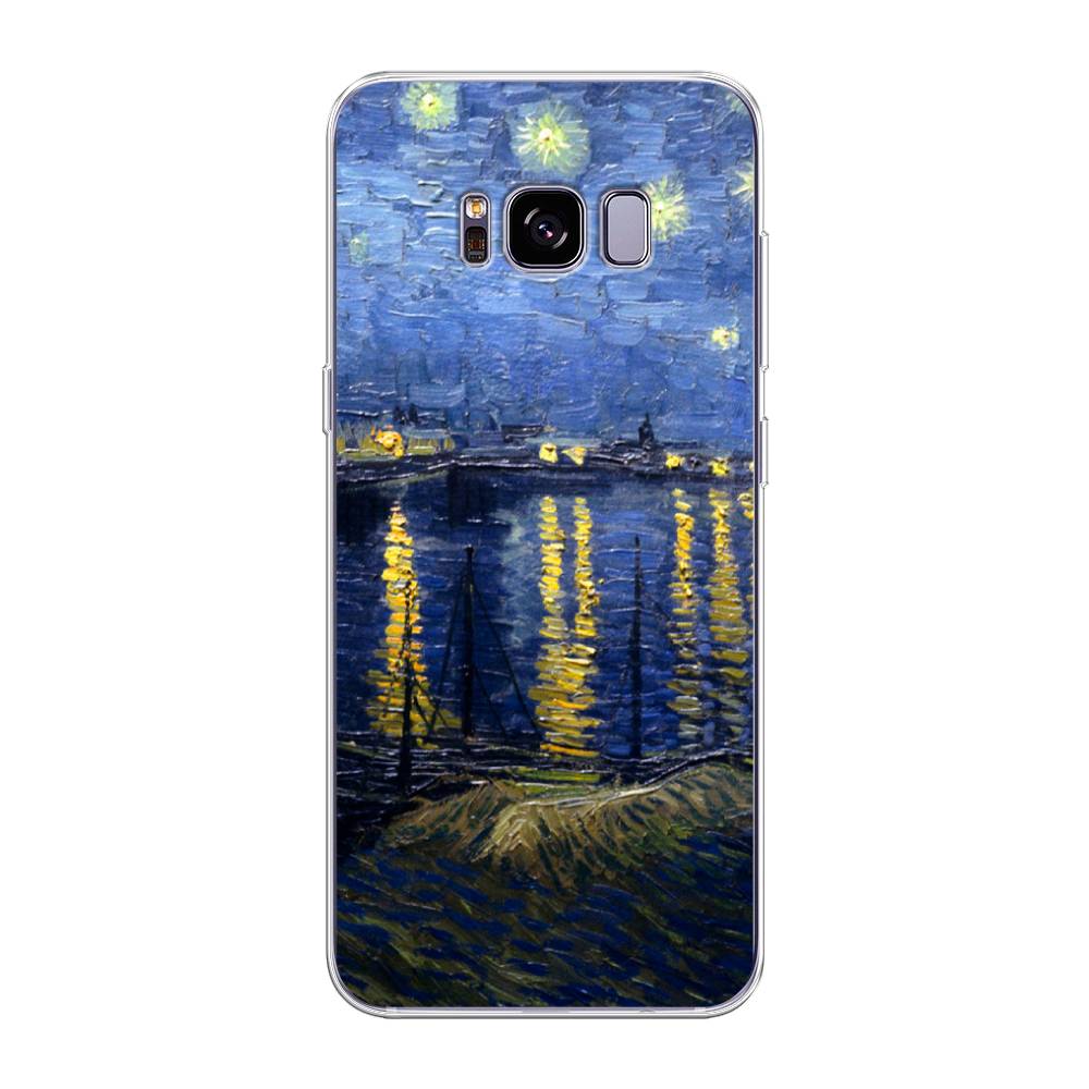 

Чехол на Samsung Galaxy S8 Plus "Звездная ночь над Роной", Синий;желтый, 24850-4