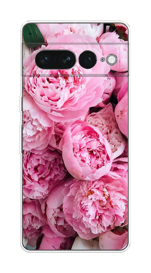 

Чехол на Google Pixel 7 Pro "Розовые пионы", Бежевый;розовый, 271350-2