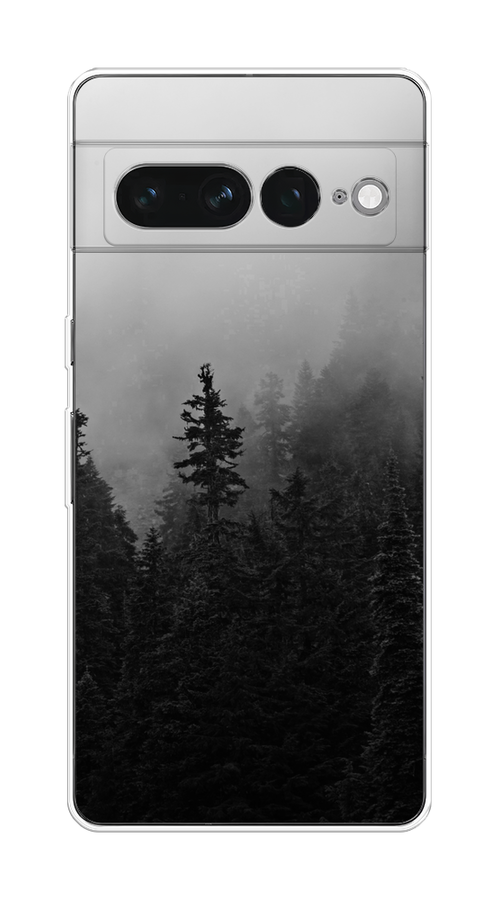 

Чехол на Google Pixel 7 Pro "Туманный лес", Серый;черный, 271350-2