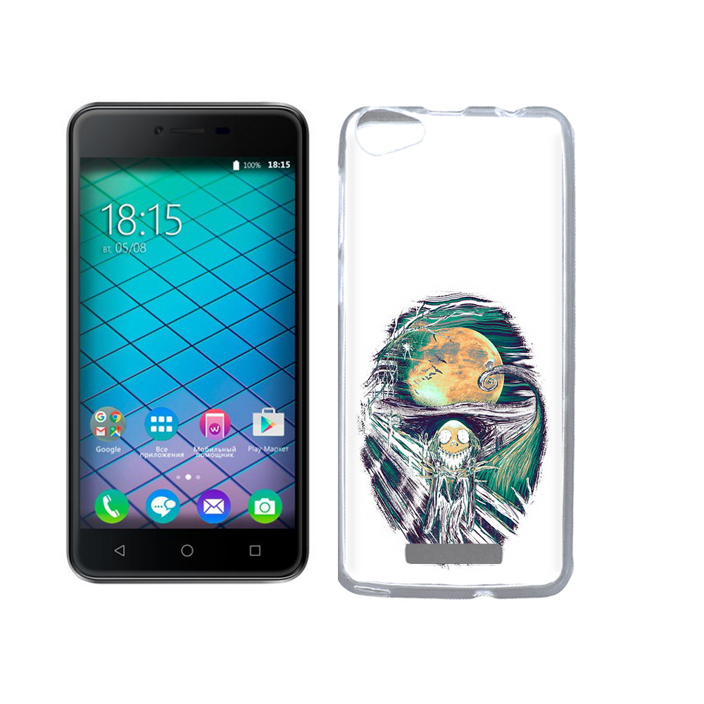 

Чехол MyPads Tocco для BQ 5059 Strike Power зубастое существо абстракция, Прозрачный, Tocco