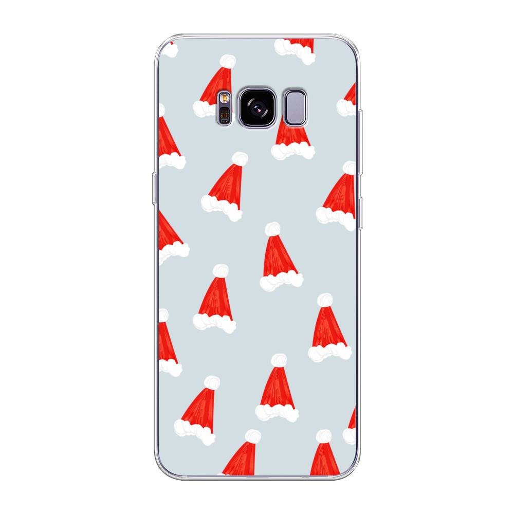 

Чехол на Samsung Galaxy S8 Plus "Новогодние шапочки", Белый;красный;серый, 24850-5