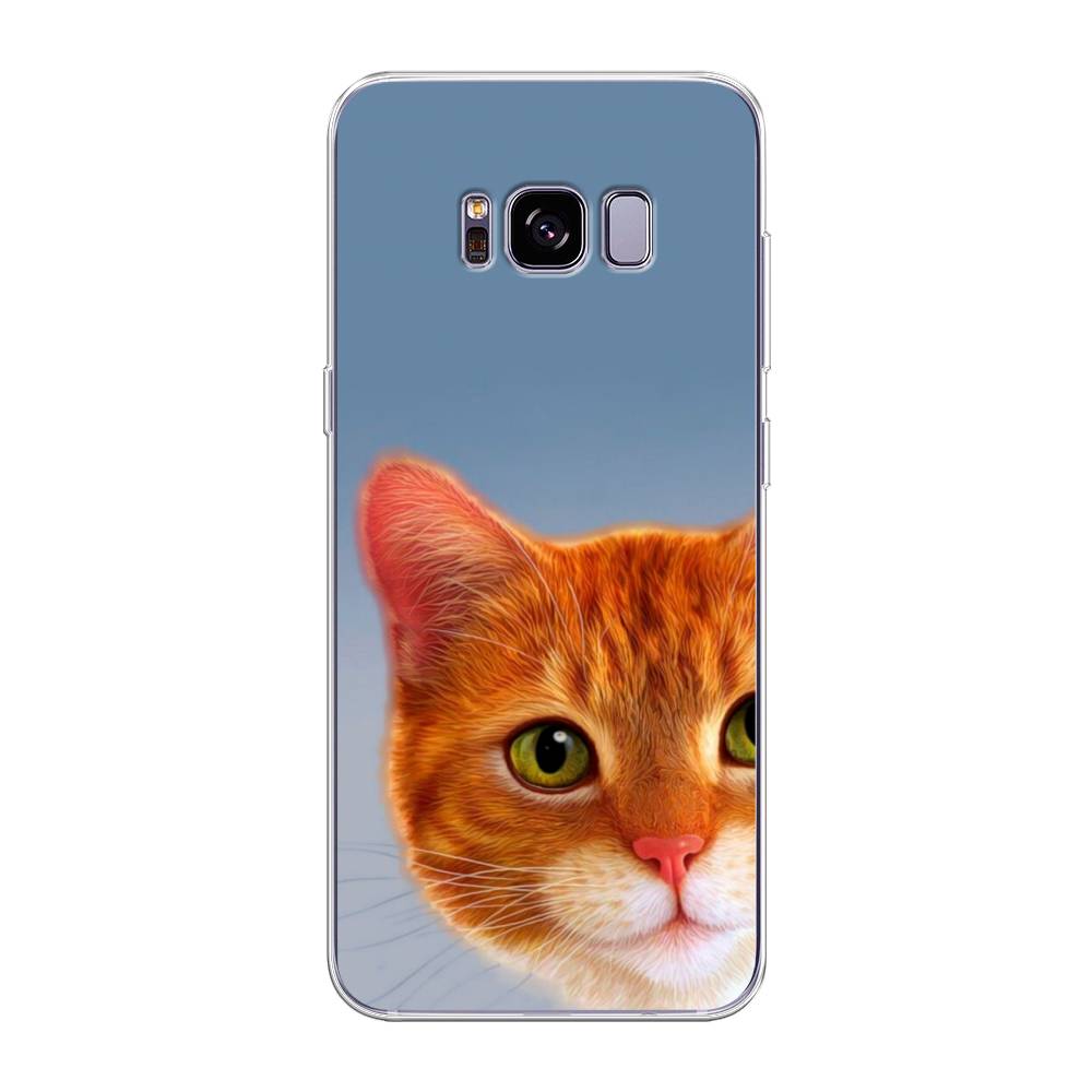 

Чехол на Samsung Galaxy S8 Plus "Любопытный котик", Коричневый, 24850-1