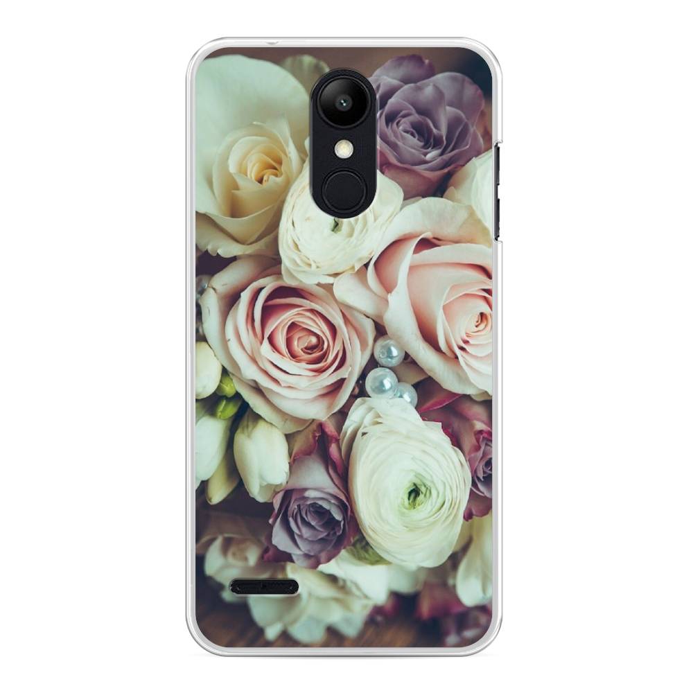 

Чехол на LG K8 "Свадебный букет", Белый;фиолетовый, 83750-2