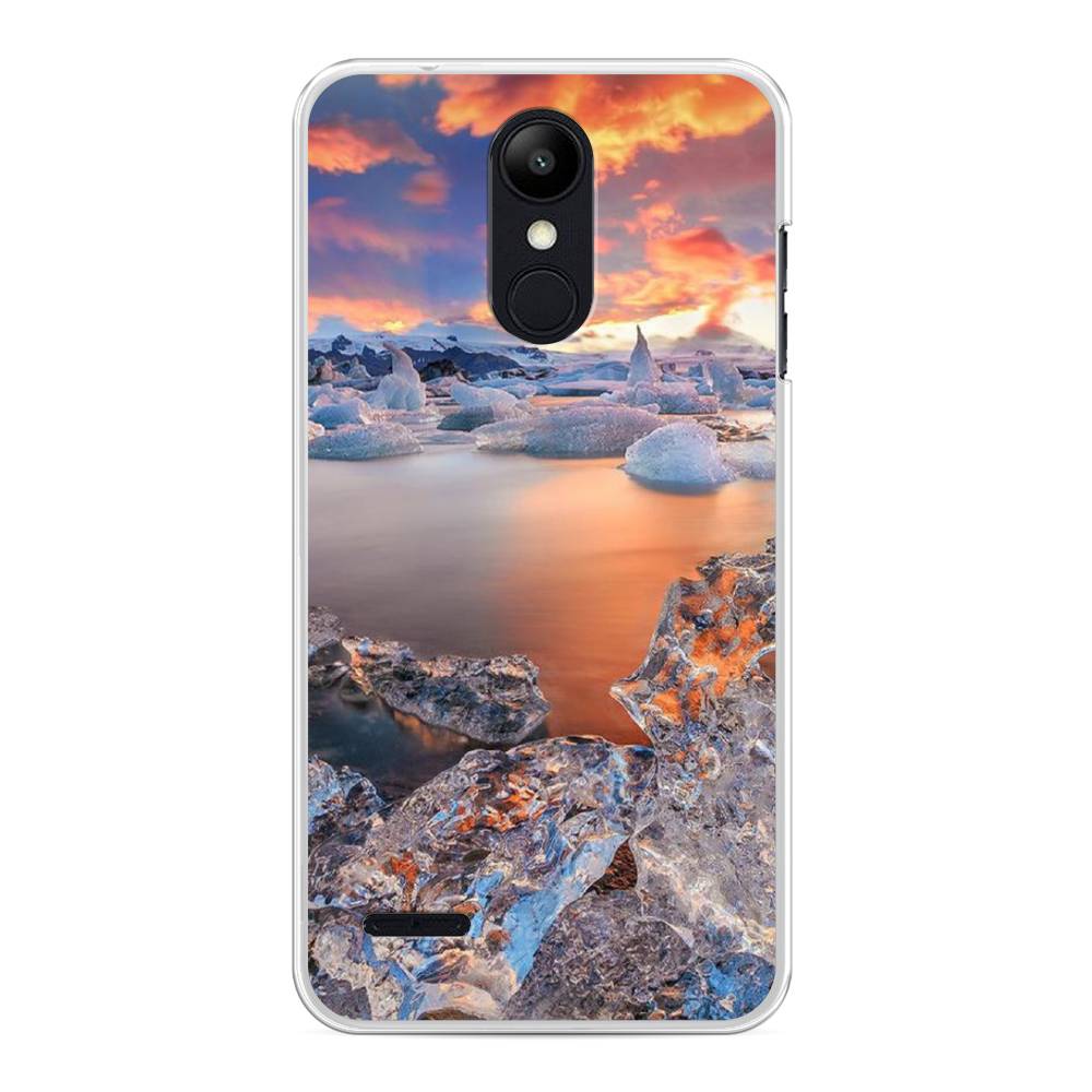 

Чехол на LG K8 "Ледники", Синий;оранжевый, 83750-2