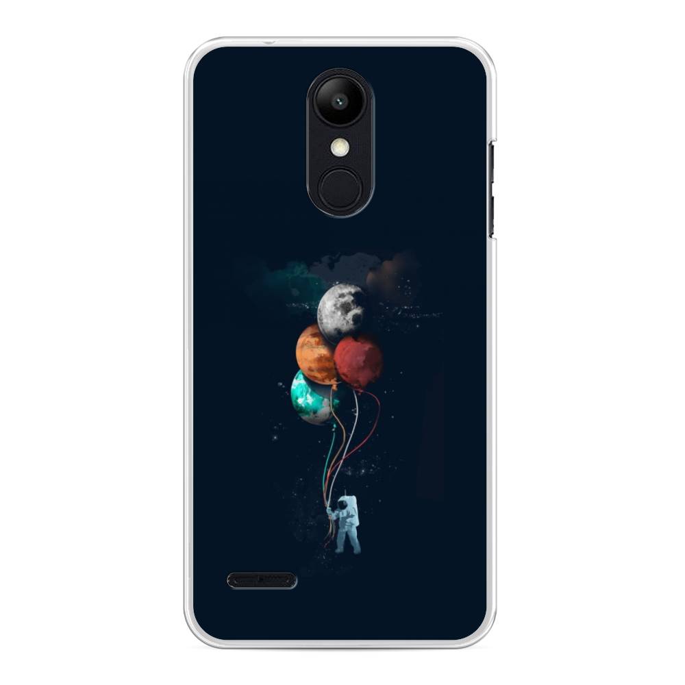 

Чехол на LG K8 "Космонавт с шариками", Разноцветный, 83750-4