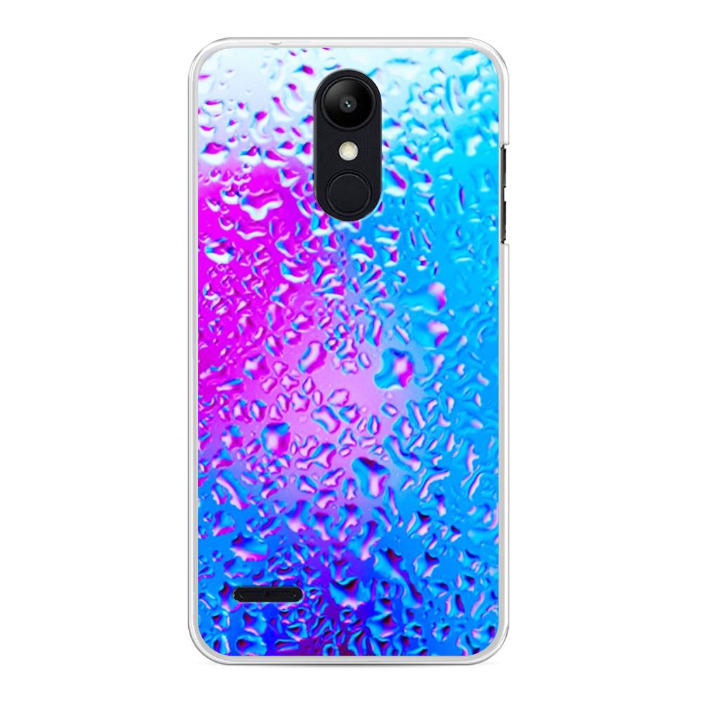 

Чехол на LG K8 "Капли на стекле", Голубой;розовый, 83750-3
