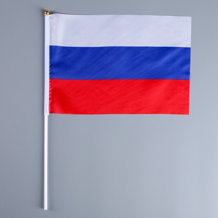 

Флаг России, 20 х 30 см, шток 40 см, полиэфирный шёлк, Россия