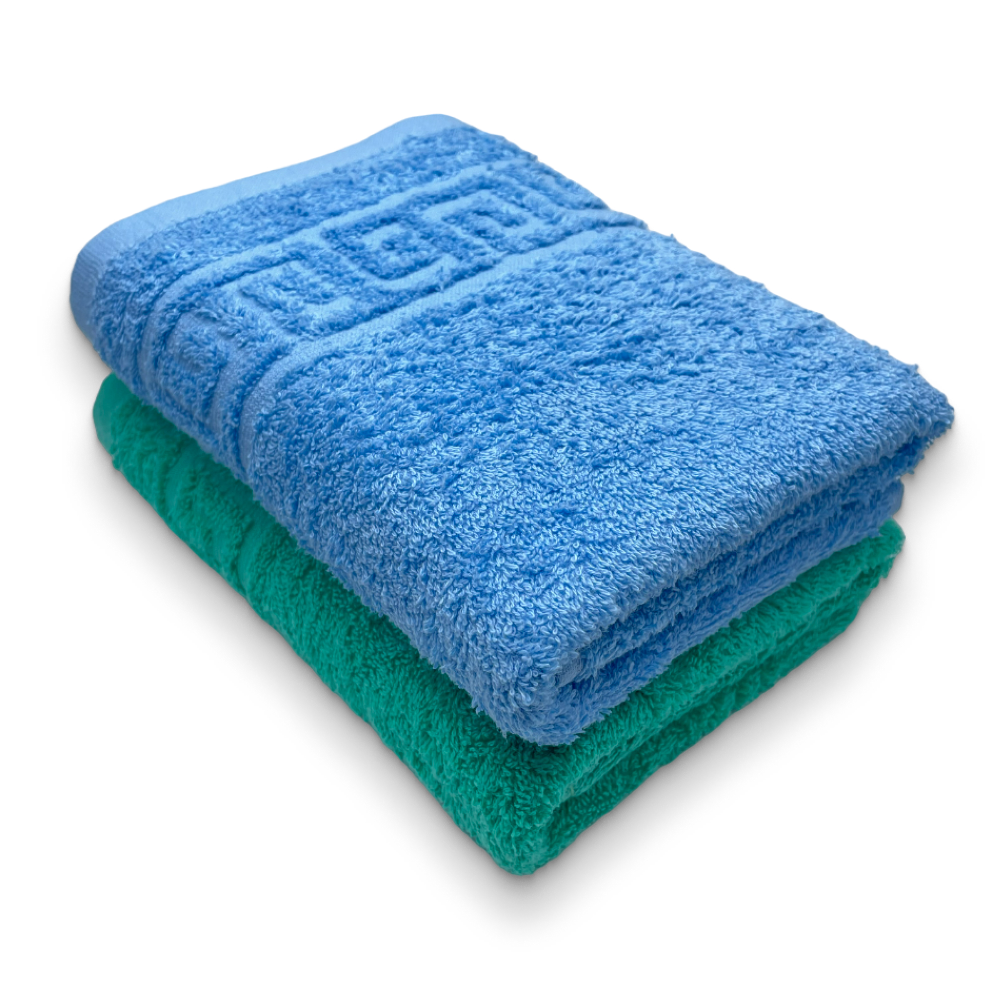 

Комплект полотенец TM Textile 2 шт махровые 50*90 см Малахит+Голубой, миди_2