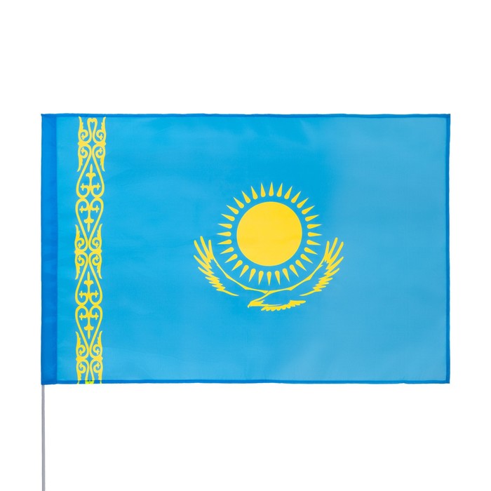 фото Флаг казахстана, 90 х 135 см, полиэфирный шелк, без древка take it easy