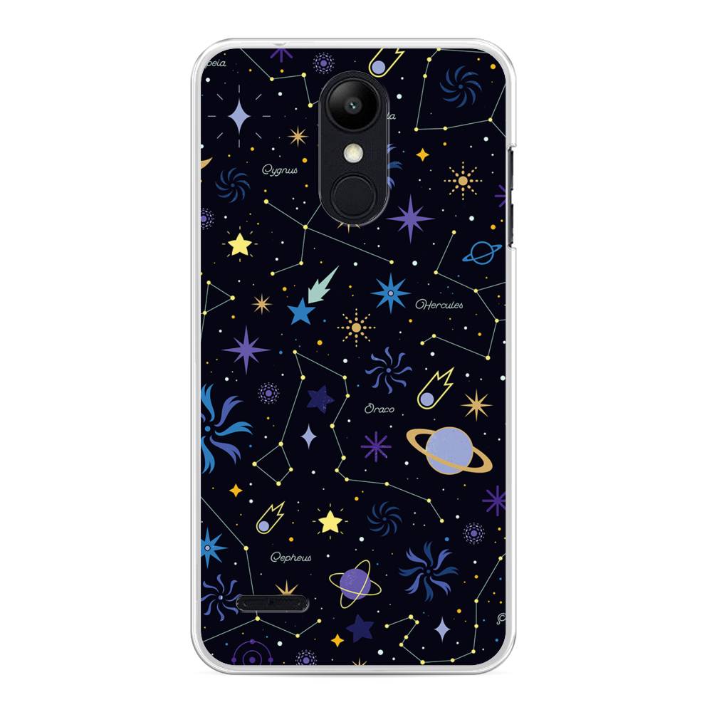 

Чехол на LG K8 "Цветной космос", Желтый, 83750-2