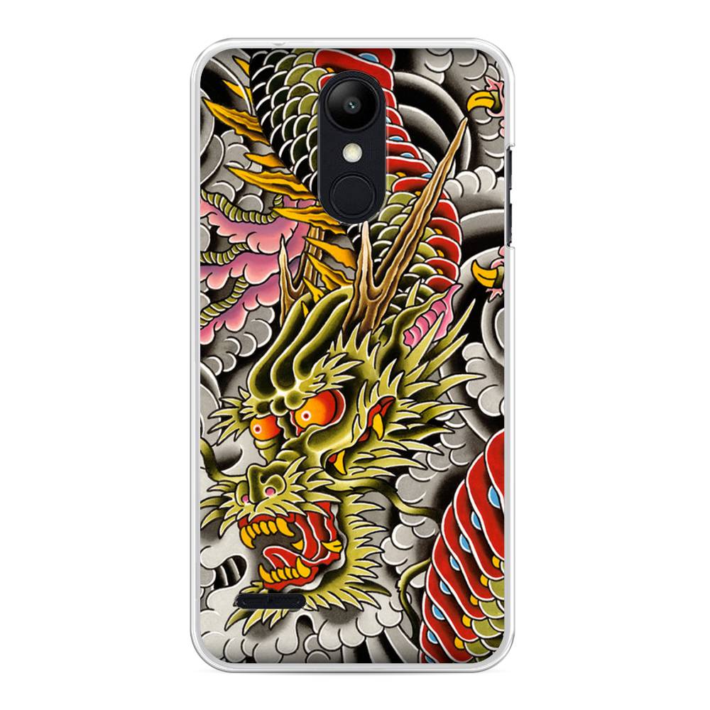 

Чехол на LG K8 "Японский дракон", Желтый;розовый;красный, 83750-4