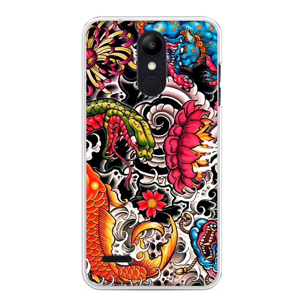 

Чехол на LG K8 "Японское искусство", Красный;оранжевый;голубой, 83750-4