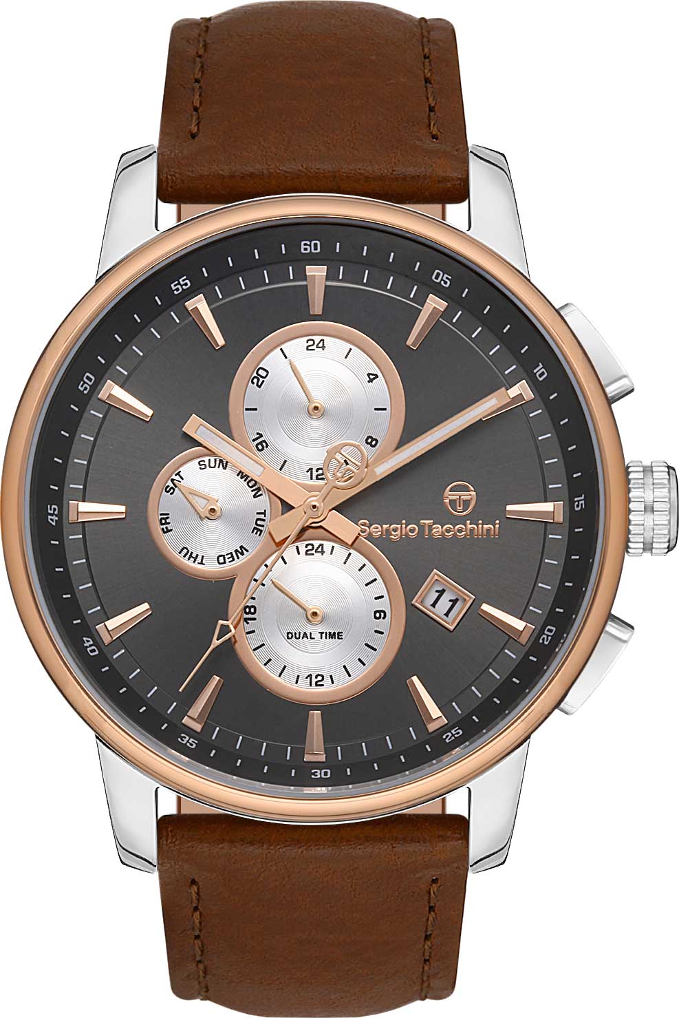 фото Наручные часы мужские sergio tacchini st.1.10227-4 коричневые