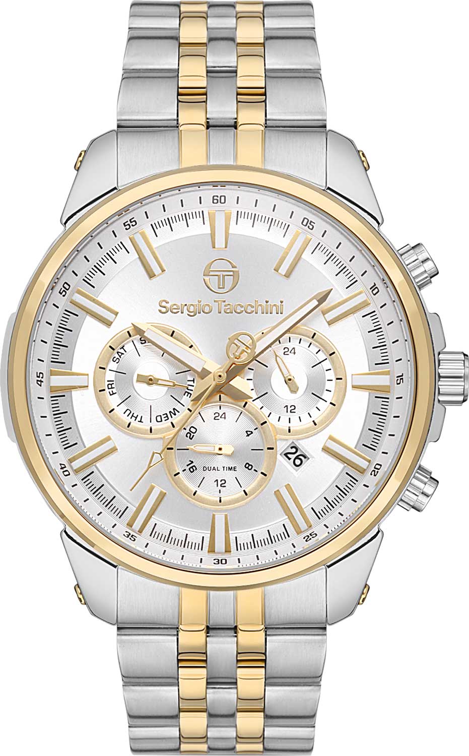 фото Наручные часы мужские sergio tacchini st.1.10262-3 серебристые/золотистые