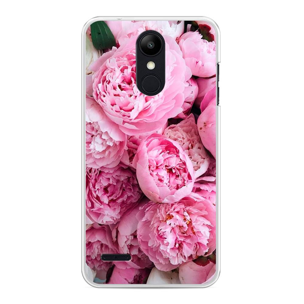 

Чехол на LG K8 "Розовые пионы", Бежевый;розовый, 83750-2