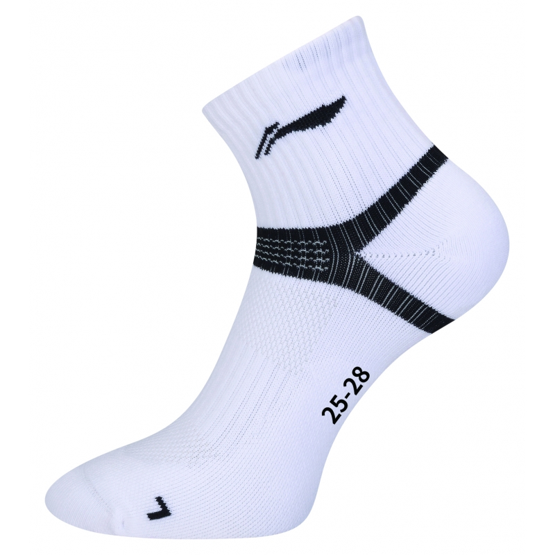 Носки унисекс Li-Ning Socks AWSS387-3 M белые; черные 39-44