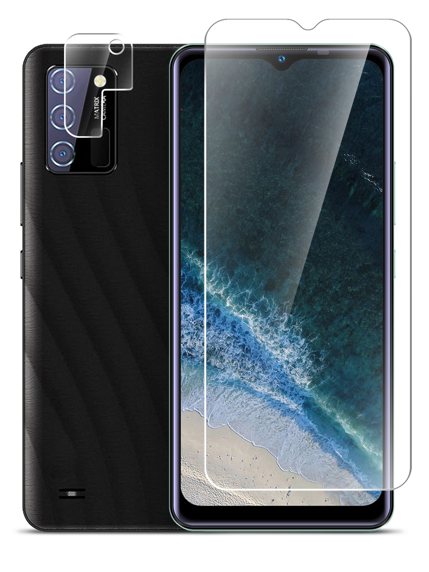 

Гибридное защитное стекло Brozo на экран и камеру Oukitel C25, Oukitel C25