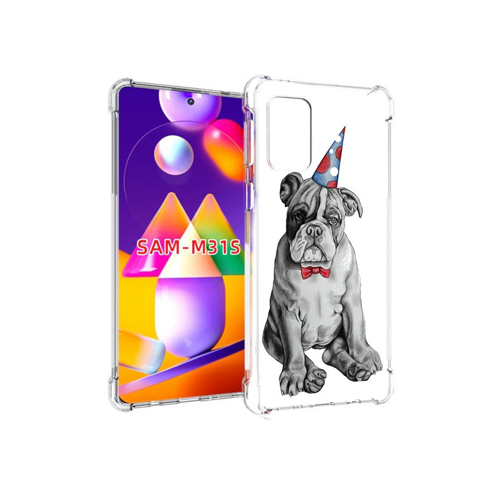 

Чехол MyPads Tocco для Samsung Galaxy M31s праздничный щенок (PT152186.489.554), Прозрачный, Tocco