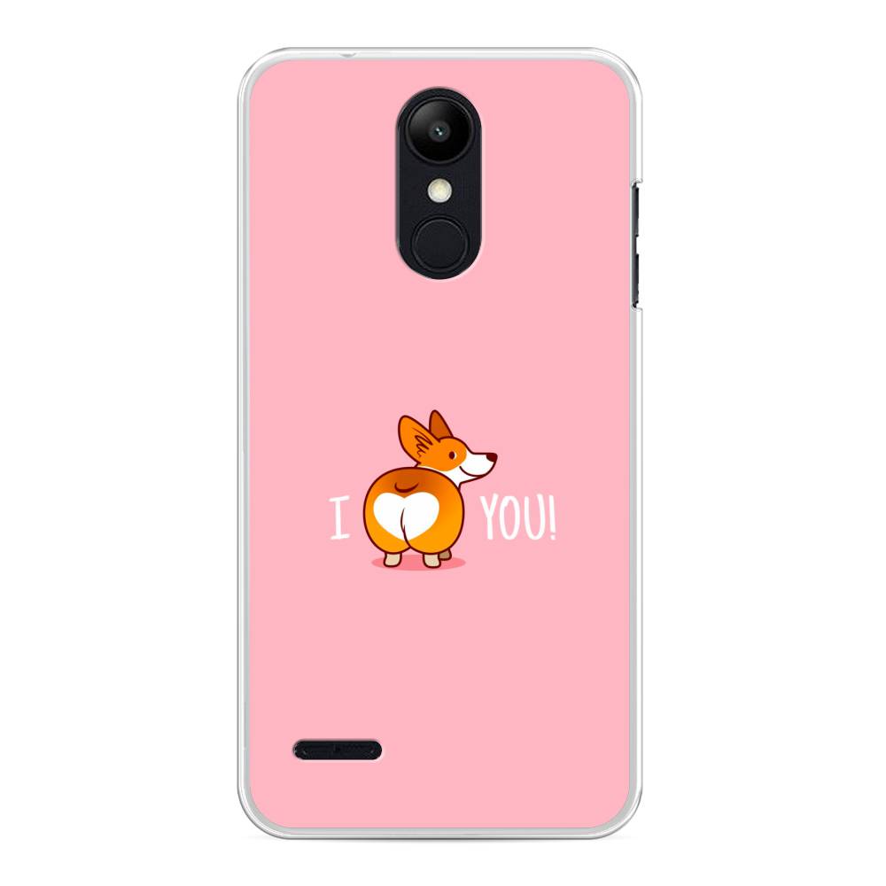 

Чехол на LG K8 "Корги I love you", Розовый;коричневый;белый, 83750-1