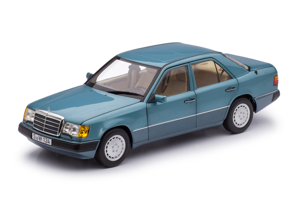 

Mercedes W124 230E e-class 1989-1993 beryl metallic / мерседес е-класс светло синий, Голубой