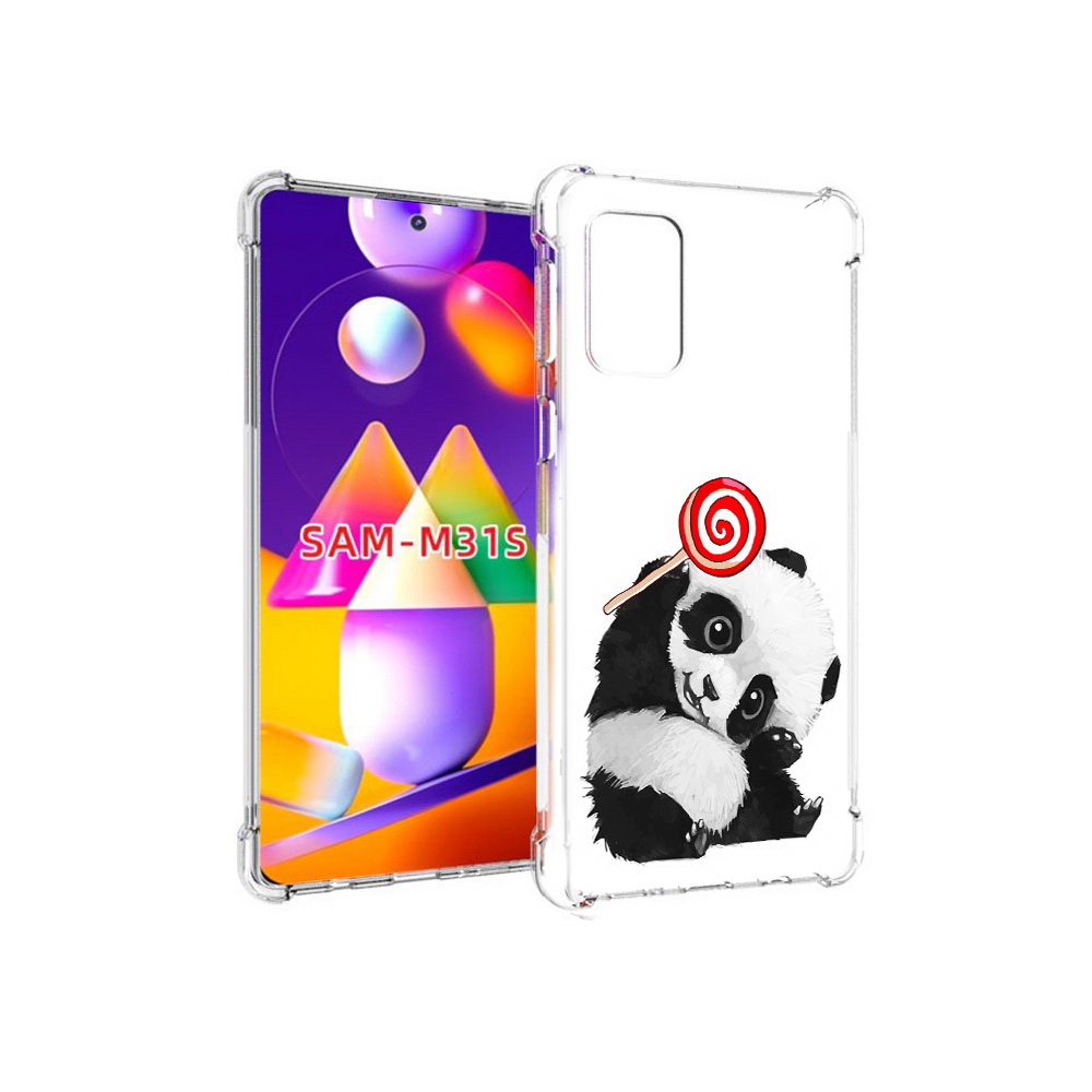 

Чехол MyPads Tocco для Samsung Galaxy M31s панда с леденцом (PT152186.489.534), Прозрачный, Tocco