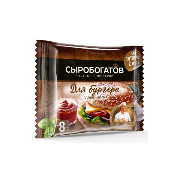 

Плавленый сыр Сыробогатов Для бургера 25% 112 г