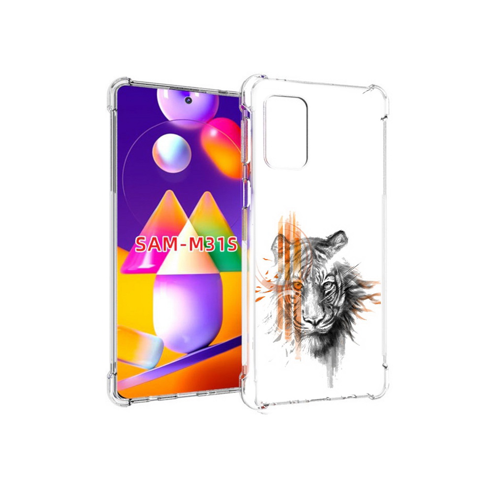 

Чехол MyPads Tocco для Samsung Galaxy M31s огненный тигр (PT152186.489.526), Прозрачный, Tocco