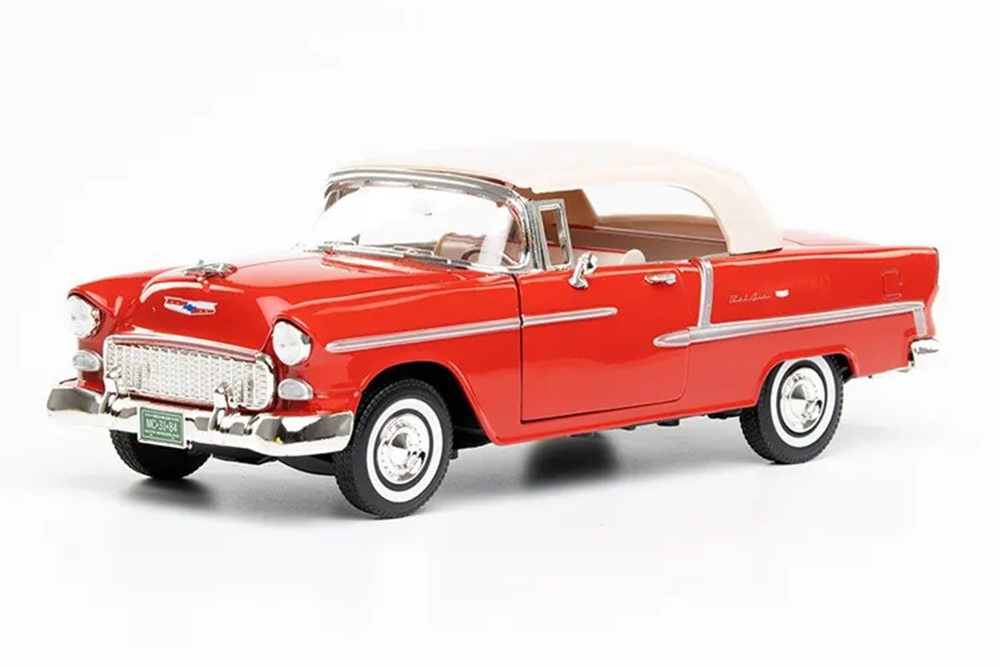 Модель коллекционная Chevrolet bel air cabriolet closed 1955 шевроле белэйр красный 6600₽