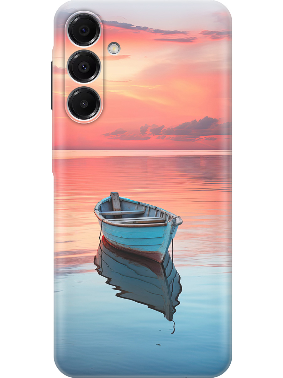 

Силиконовый чехол на Samsung Galaxy A16 с принтом "Одинокая лодка", Прозрачный;голубой;синий;розовый, 786721741