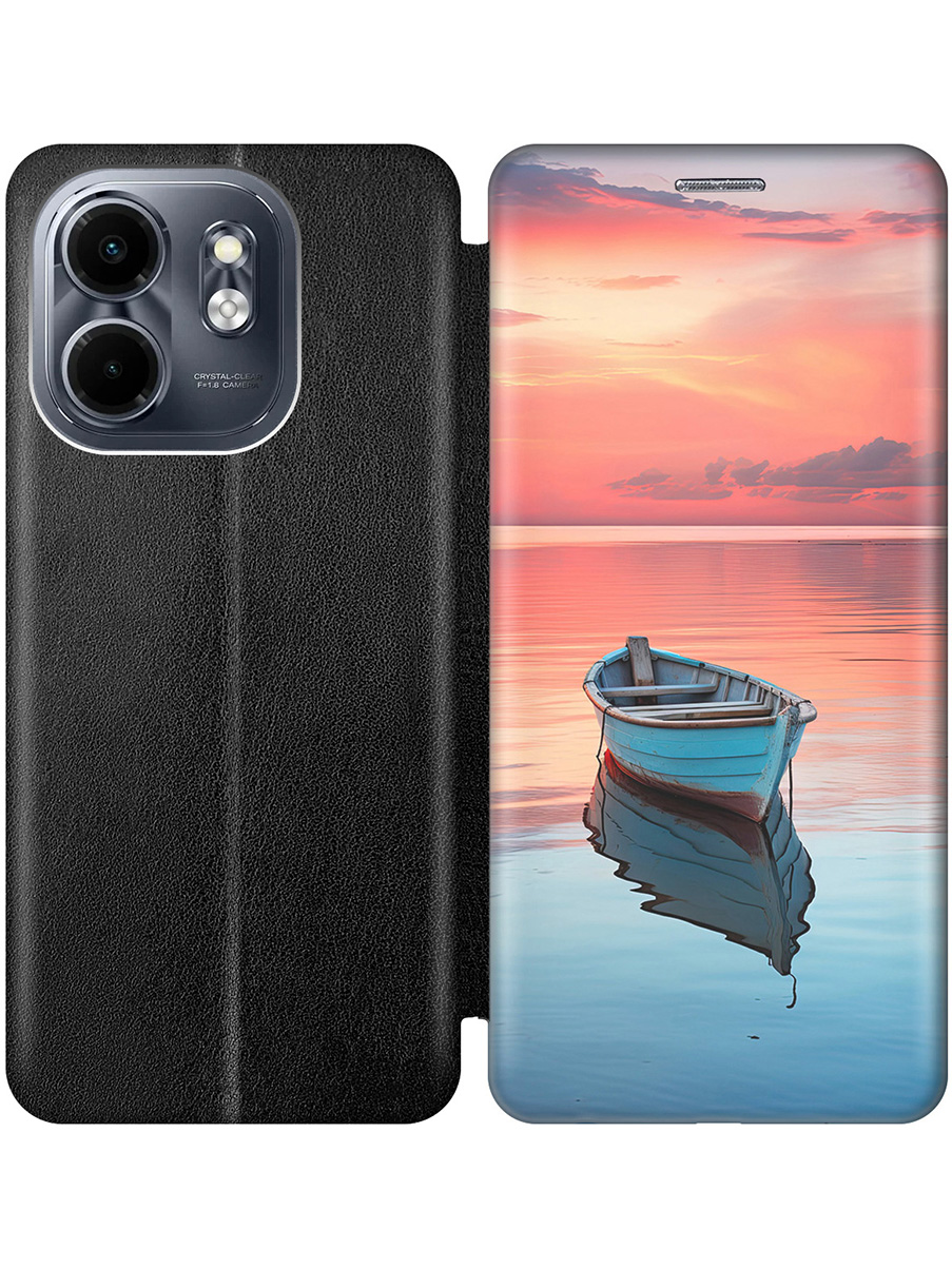 

Чехол-книжка на Infinix Hot 50i / Smart 9 с принтом "Одинокая лодка" черный, Черный;голубой;синий;розовый, 786719341