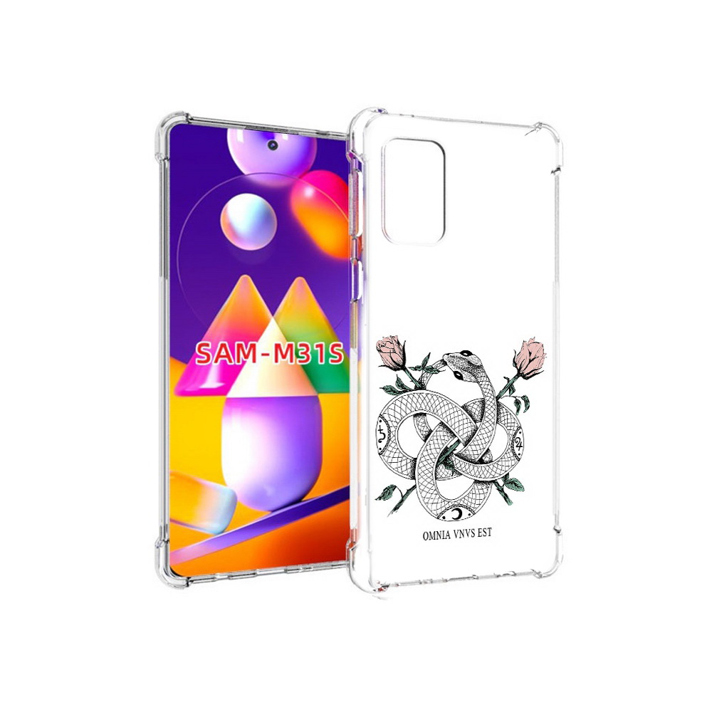 

Чехол MyPads Tocco для Samsung Galaxy M31s нарисованная змея абстракция (PT152186.489.502), Прозрачный, Tocco