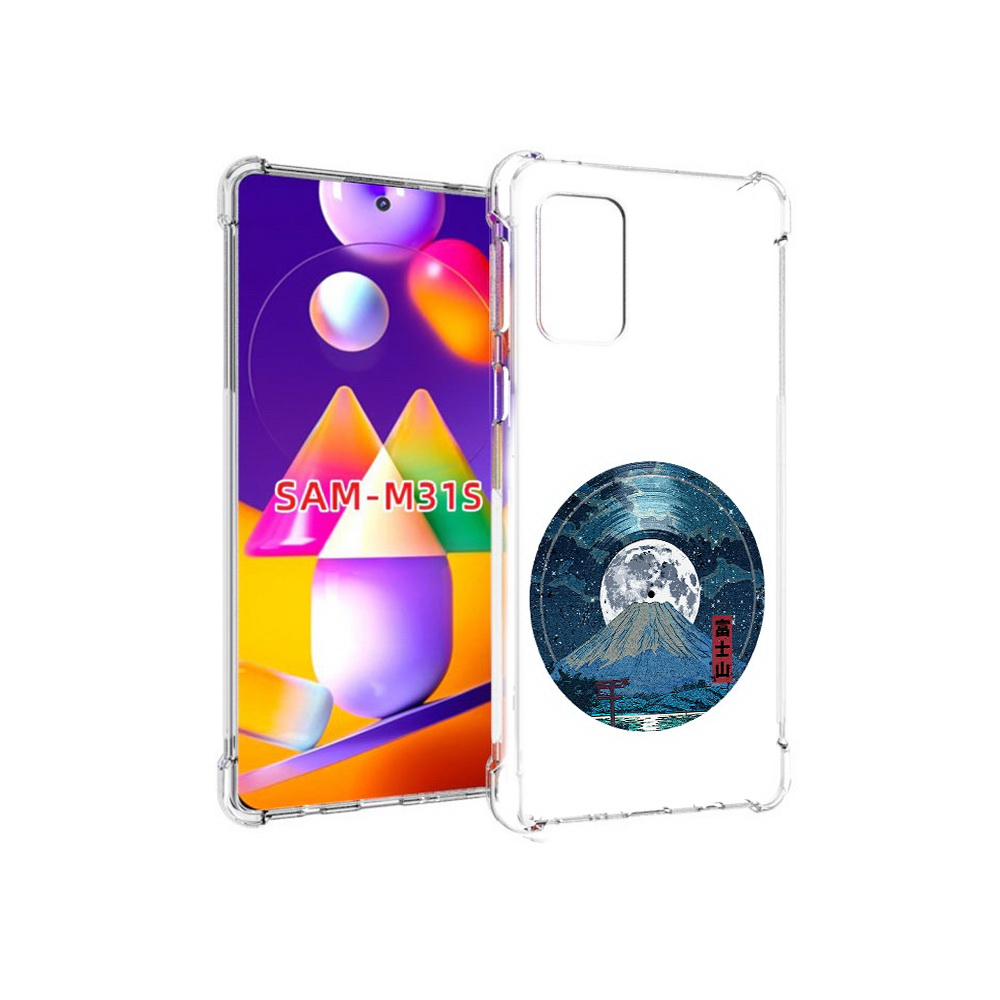 Чехол MyPads Tocco для Samsung Galaxy M31s нарисованная виниловая гора с луной