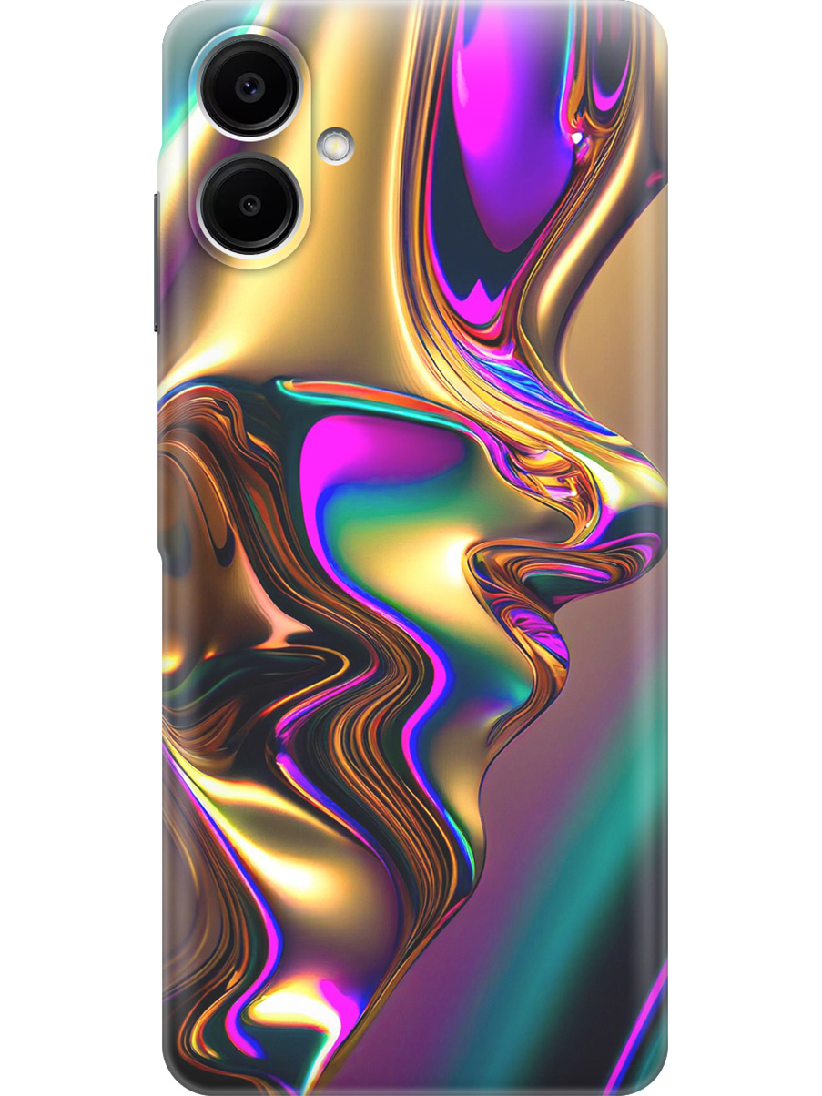 

Силиконовый чехол на Samsung Galaxy A06 с принтом "Золотистая абстракция", Прозрачный;золотистый;фиолетовый, 786717531