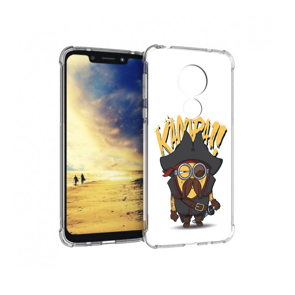 

Чехол MyPads Tocco для Motorola G7 Power миньон пират (PT227059.362.476), Прозрачный, Tocco