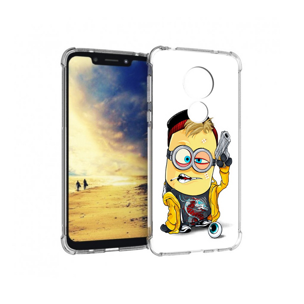 

Чехол MyPads Tocco для Motorola G7 Power миньон бандит (PT227059.362.475), Прозрачный, Tocco