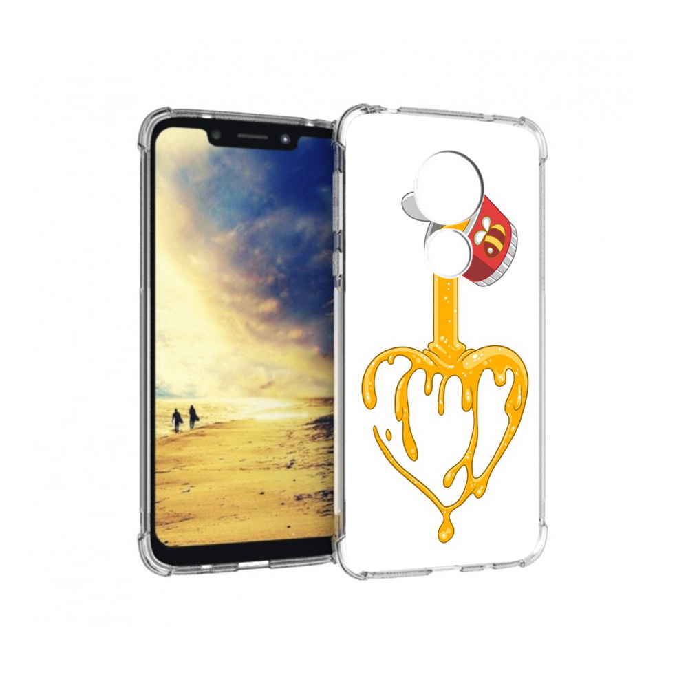 

Чехол MyPads Tocco для Motorola G7 Power медовое сердце (PT227059.362.471), Прозрачный, Tocco
