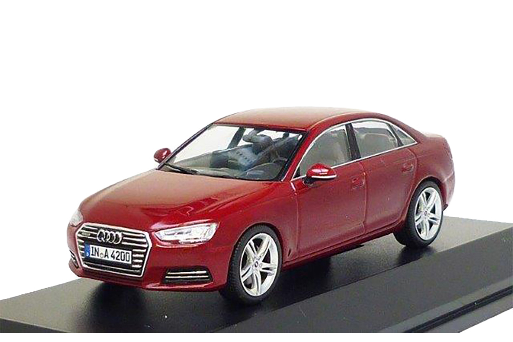 Модель коллекционная I-SCALE Audi A4 limousine 2015 matador red