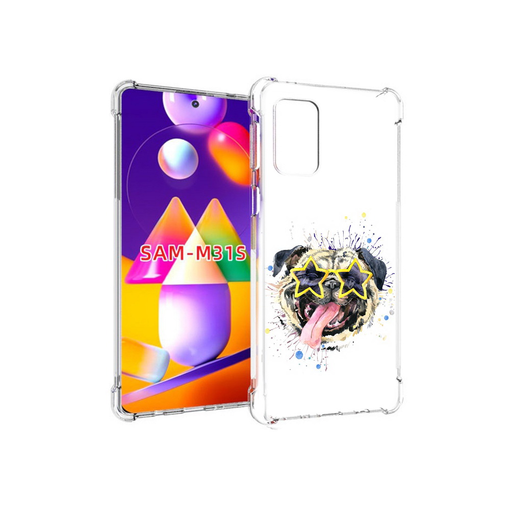 

Чехол MyPads Tocco для Samsung Galaxy M31s мопс боксер (PT152186.489.482), Прозрачный, Tocco