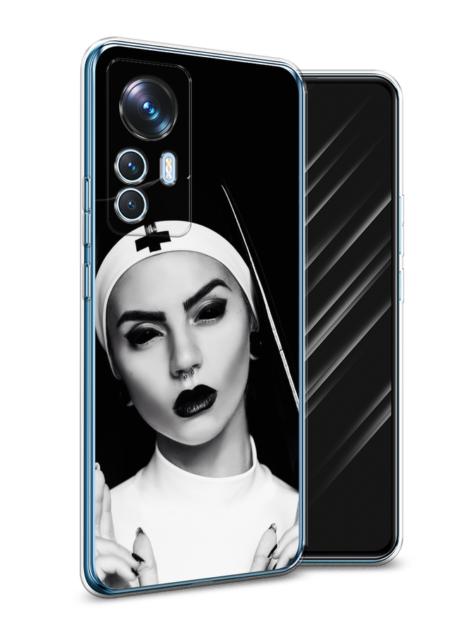 

Чехол Awog на Xiaomi 12T / Сяоми 12T "Черная монашка", Серый;черный