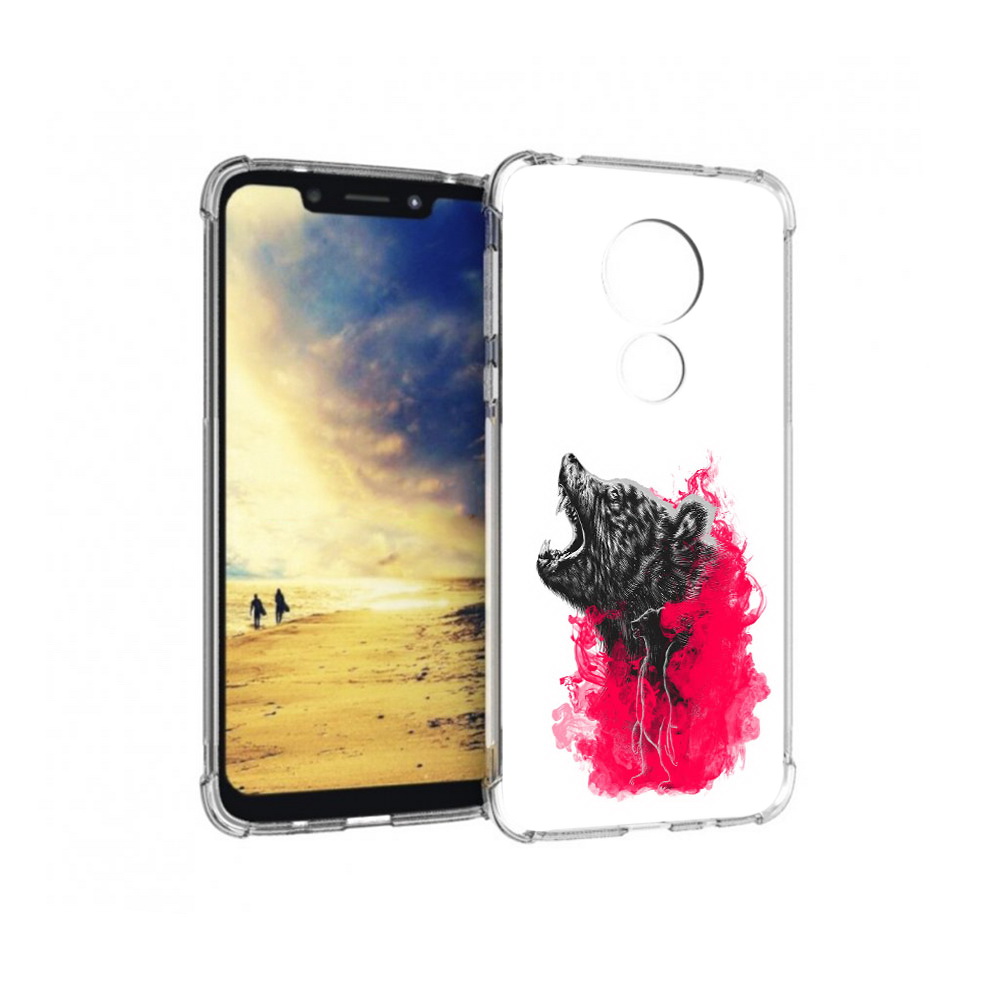 

Чехол MyPads Tocco для Motorola G7 Power медведь в дымке (PT227059.362.463), Прозрачный, Tocco