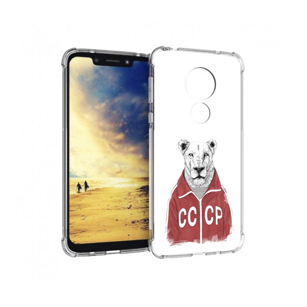 

Чехол MyPads Tocco для Motorola G7 Power львица ссср (PT227059.362.450), Прозрачный, Tocco