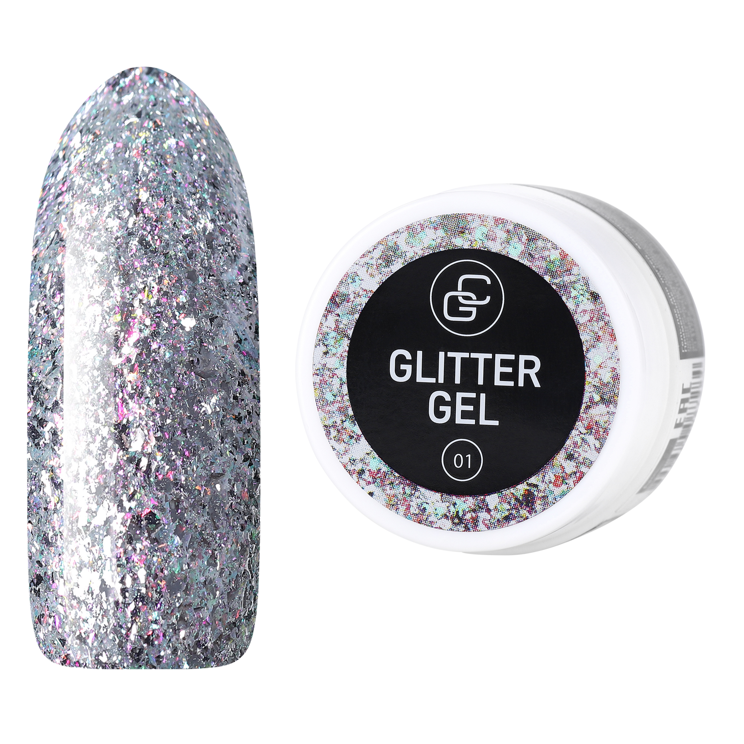 

Гель-лак для ногтей Giorgio Capachini Glitter Gel №01, Серебристый